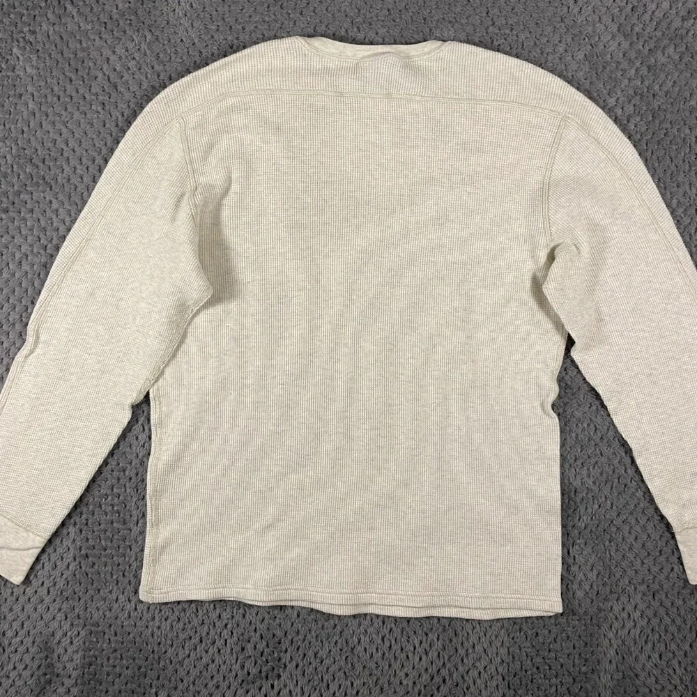 Polo Ralph Lauren Men Size XL Waffle Knit Sleepwear Thermal Top Cream Loungewear